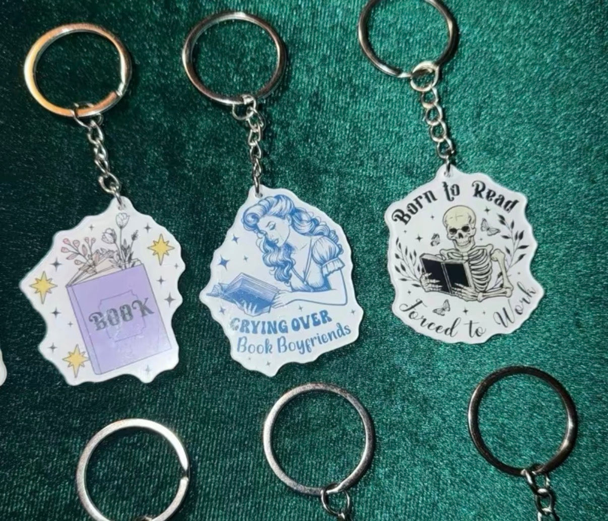 Add a Bookish Keychain to your Date with a Book
