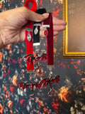 Red & Black Dragon Velvet Bookmark