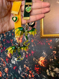 Yellow & Green Dragon Velvet Bookmark