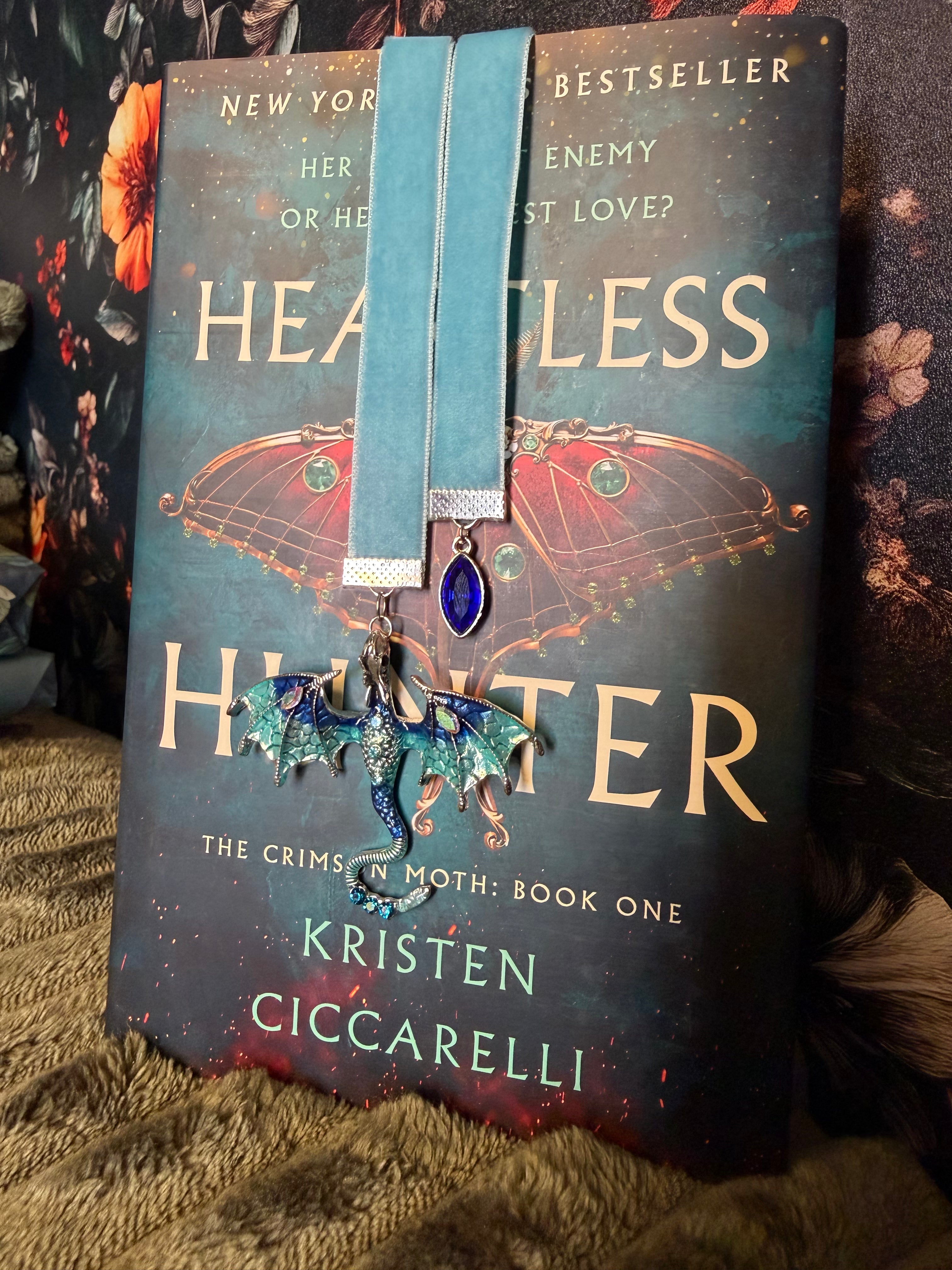 Blue Dragon Velvet Bookmark