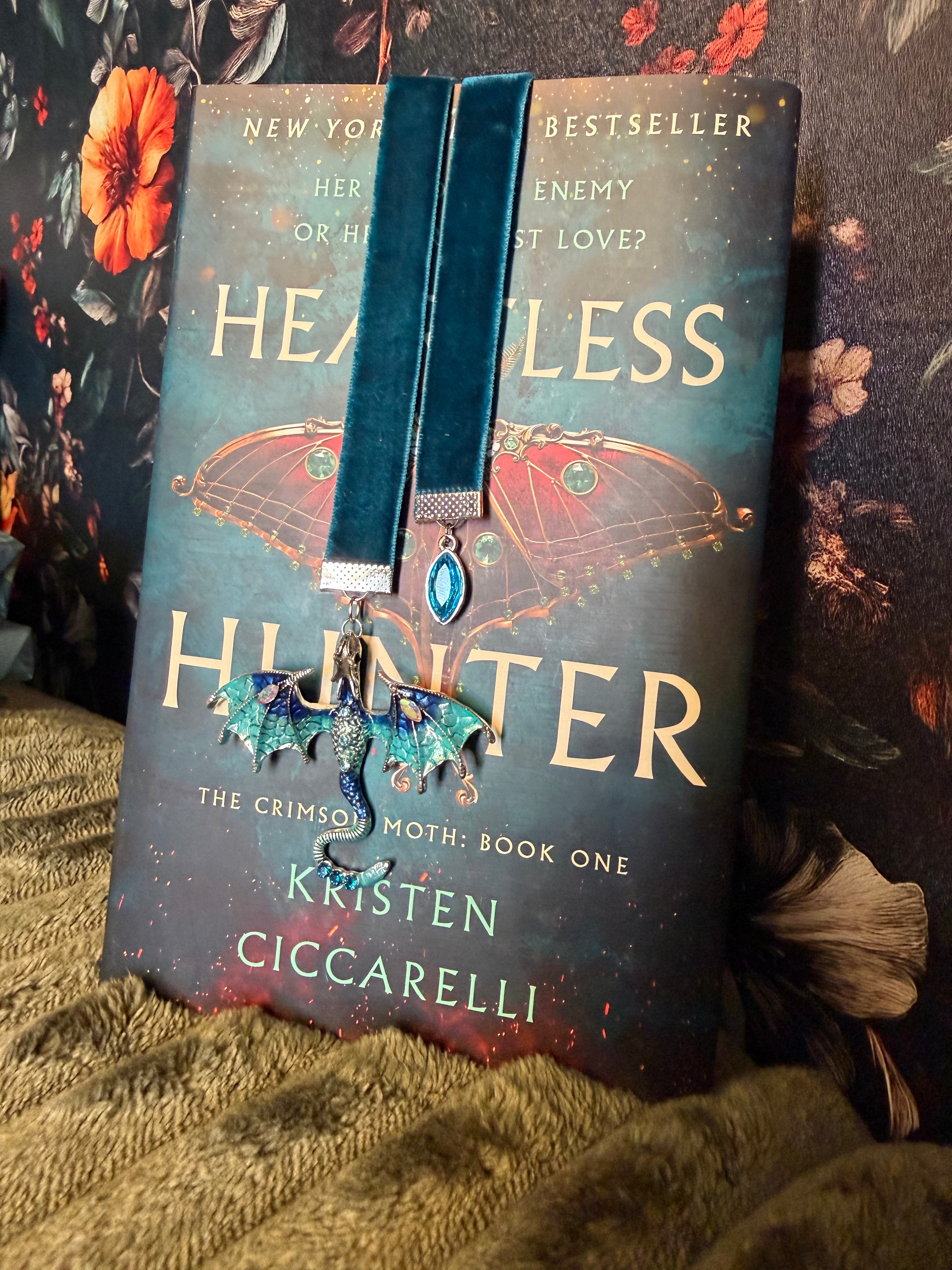 Blue Dragon Velvet Bookmark