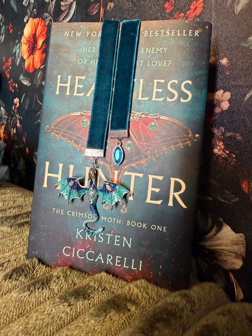 Blue Dragon Velvet Bookmark
